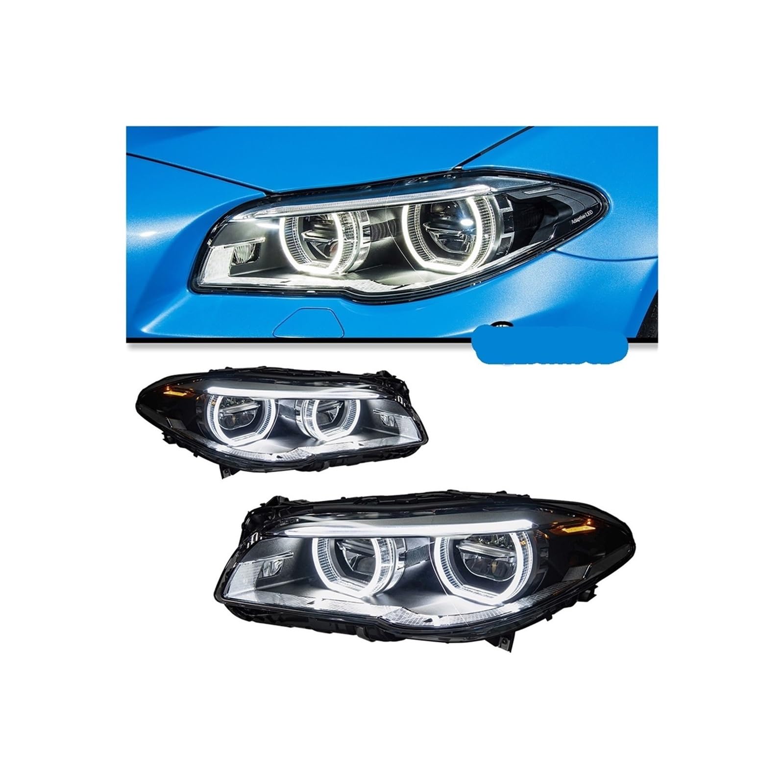 Auto-Styling-Scheinwerfer, kompatibel mit BMW F10-Scheinwerfern 2010–2016 520i 525i 530i F18, LED-Scheinwerferprojektor, DRL, Autozubehör(2014-2016) von JLPOCRBJ