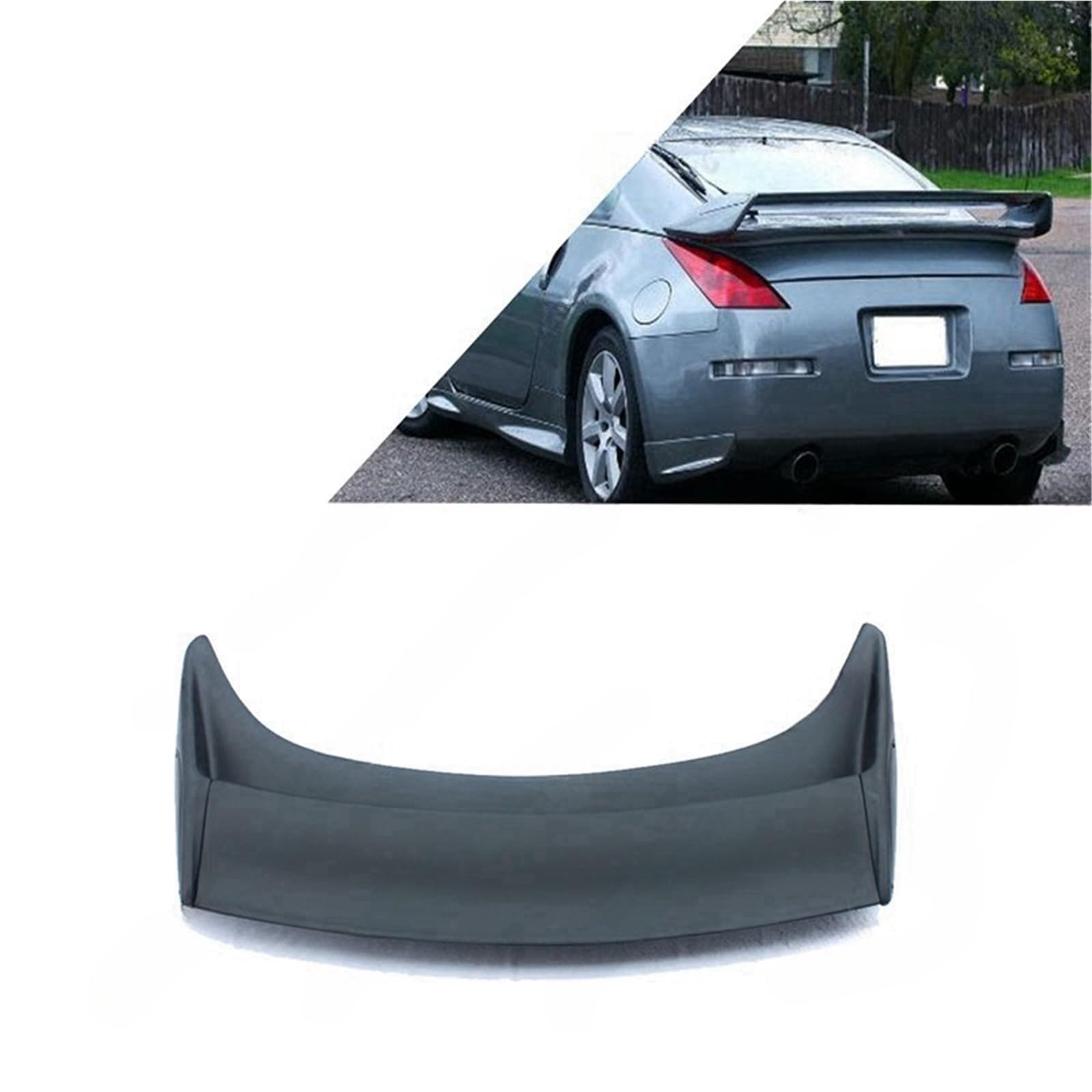 Auto Zubehör FRP Fiber Glas NI Version 2 Stil Heckspoiler Kompatibel for Nissan 2002-2008 350Z Z33 Stamm Spoiler Flügel von JLPOCRBJ