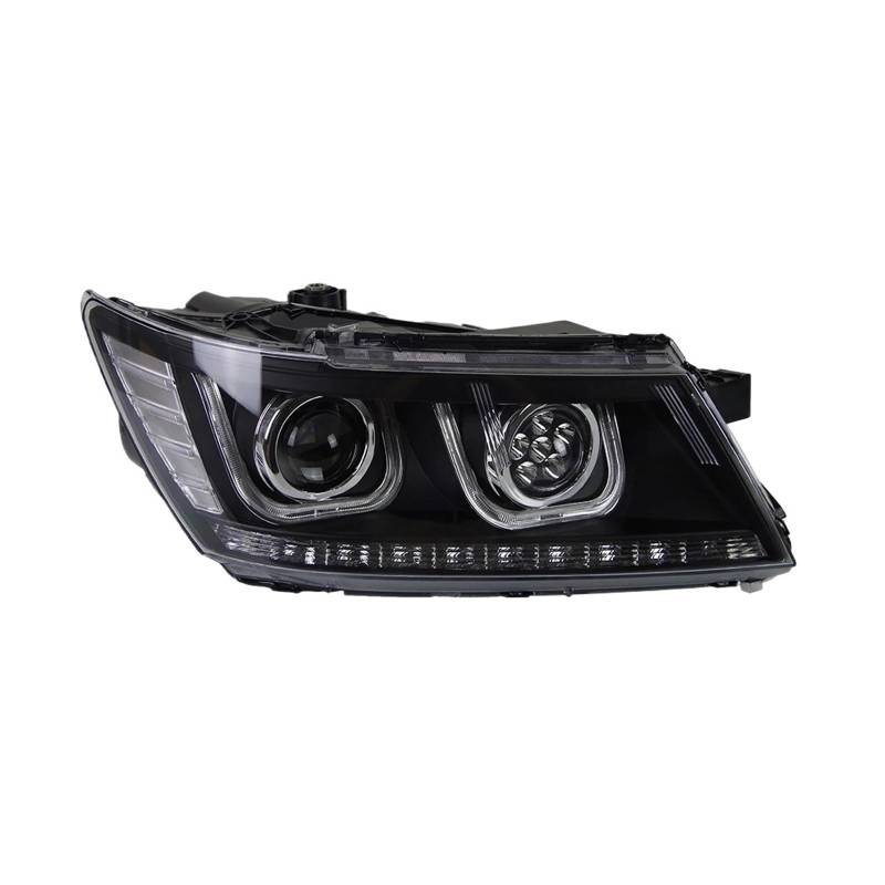 Auto kompatibel for Fiat Freemont Scheinwerfer 2012-2015 Kompatibel for Dodge Journey JCUV LED-Scheinwerfer DRL Bi-Xenon-Objektiv Fernlicht Parknebelscheinwerfer(A) von JLPOCRBJ