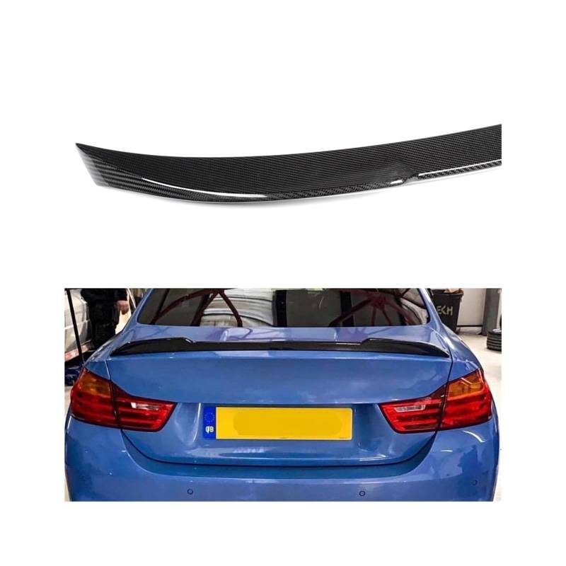 Autoclave Dry Carbon Technique 3 * 3 Real Carbon Fiber Heckspoilerflügel kompatibel for BMW M4 Coupe F82 Kofferraumdeckel Lippe Deck Heck 2014–2020 von JLPOCRBJ