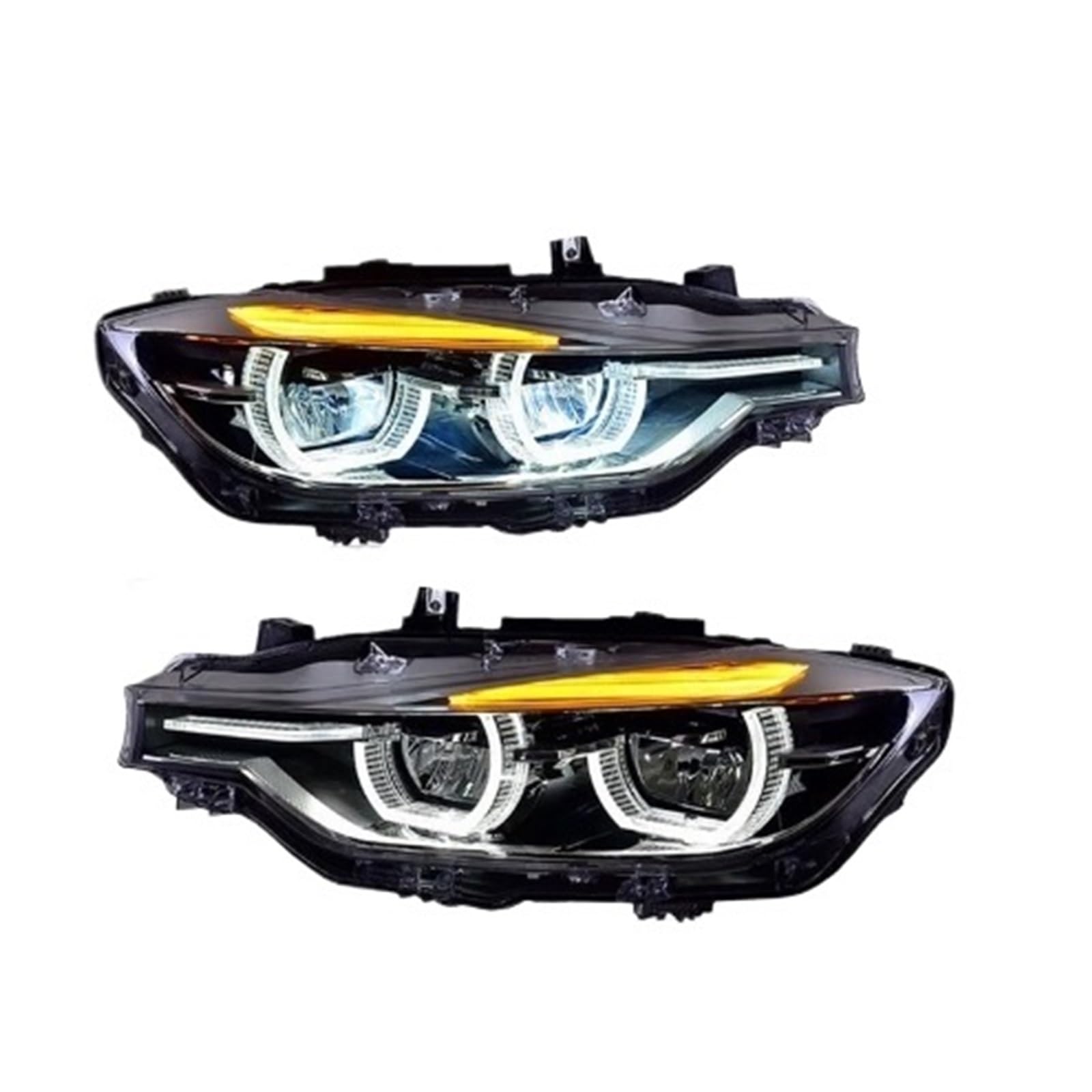 Autolichter kompatibel for BMW F30 F35 F80 2013-2019 3er-Serie LED-dynamische Scheinwerfer DRL Angel Eye Design Projektorlinse Zubehör(Replace Halogen) von JLPOCRBJ