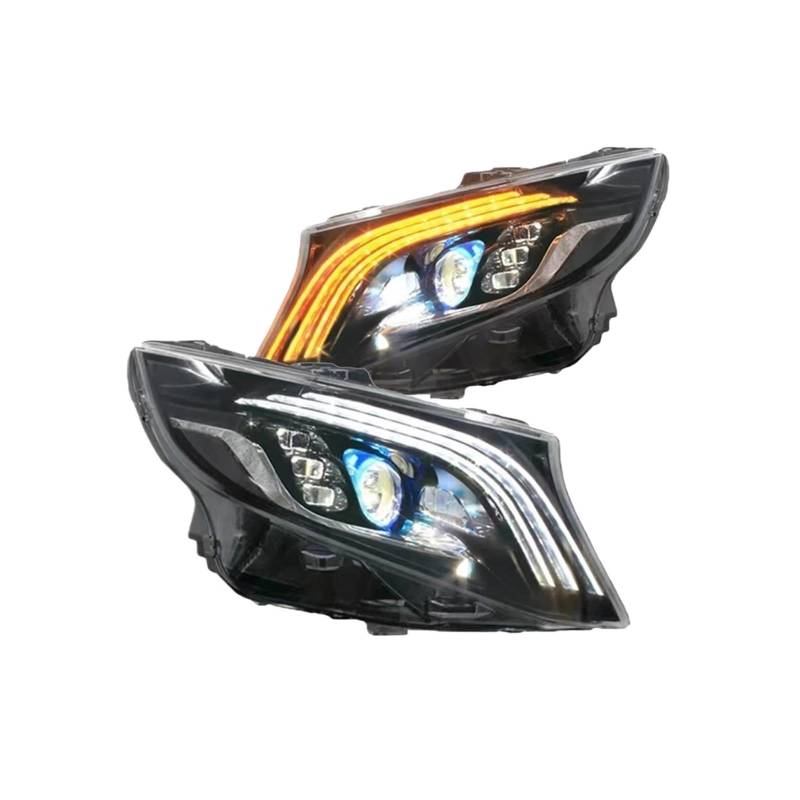 Autolichter kompatibel for Benz Metris Vito W447 LED-Scheinwerfer 2016-2022 Scheinwerfer ersetzen Halogen Plug and Play Autozubehör(Type B) von JLPOCRBJ