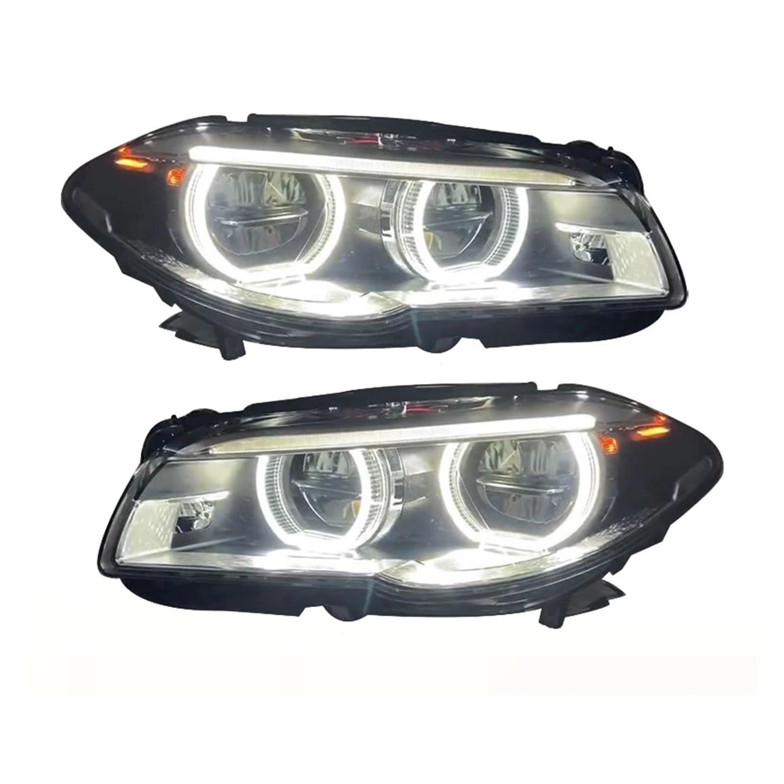 Automodell-Scheinwerfer, kompatibel mit BMW F10-Scheinwerfern 2011–2017 520i 525i 530i F18, LED-Scheinwerferprojektor, DRL, Autozubehör(Style b) von JLPOCRBJ