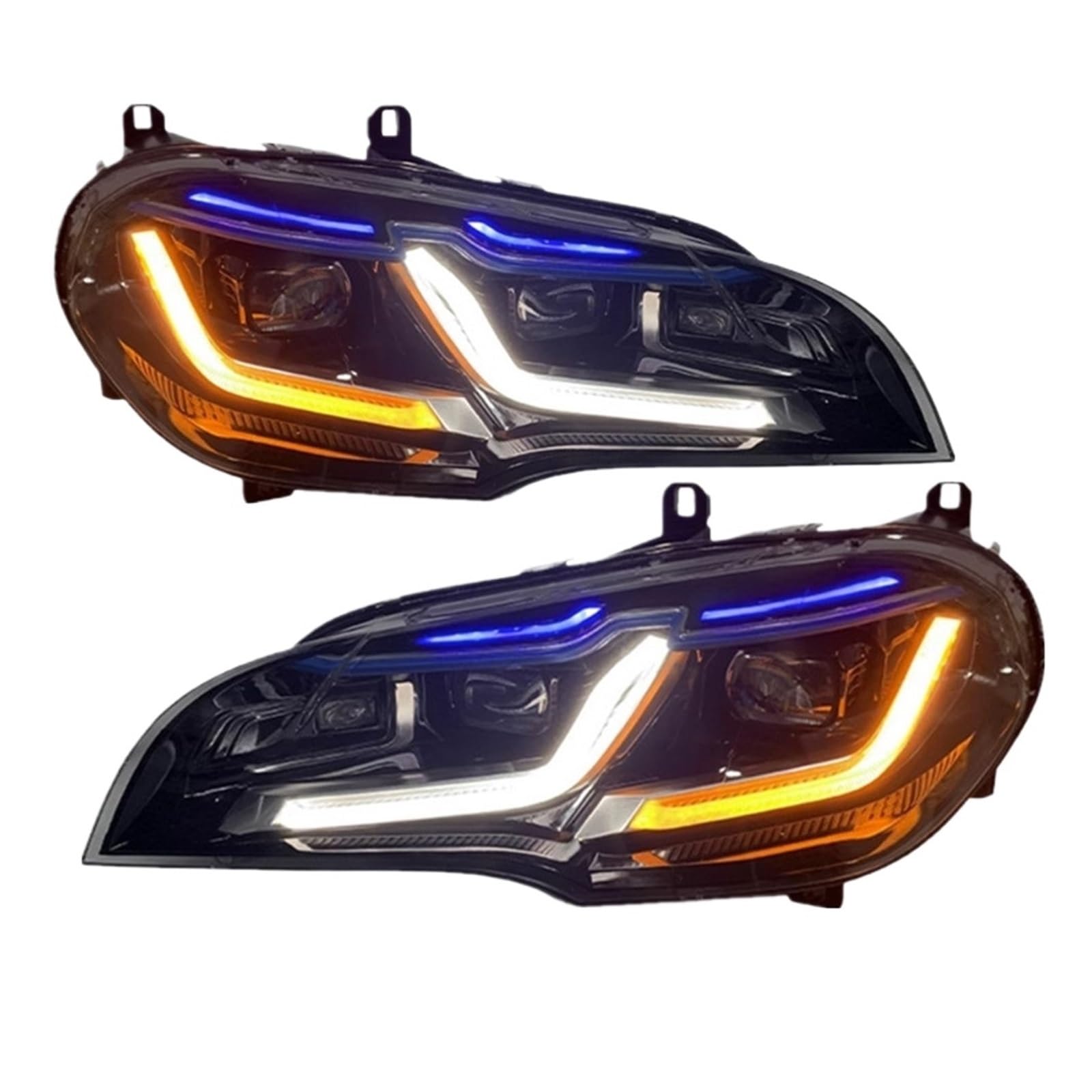 Autoscheinwerfer Kompatibel for BMW X5 E70 LED-Scheinwerfer 2007 2008 2009 2010 2011 2012 2013 Zubehör Upgrade LED Front DRL Lichter Montage von JLPOCRBJ