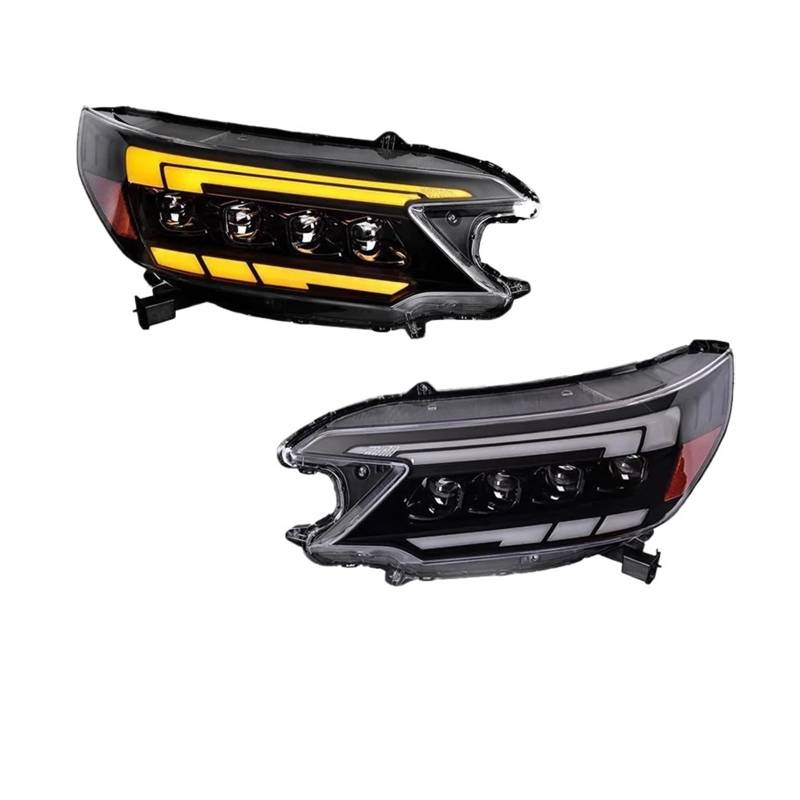 Autoscheinwerfer kompatibel for Honda CRV CR-V 2012–2014, Upgrade-Projektor, 4 Linsen, ALLE LED, dynamische Signallampe, Frontlampenbaugruppe von JLPOCRBJ