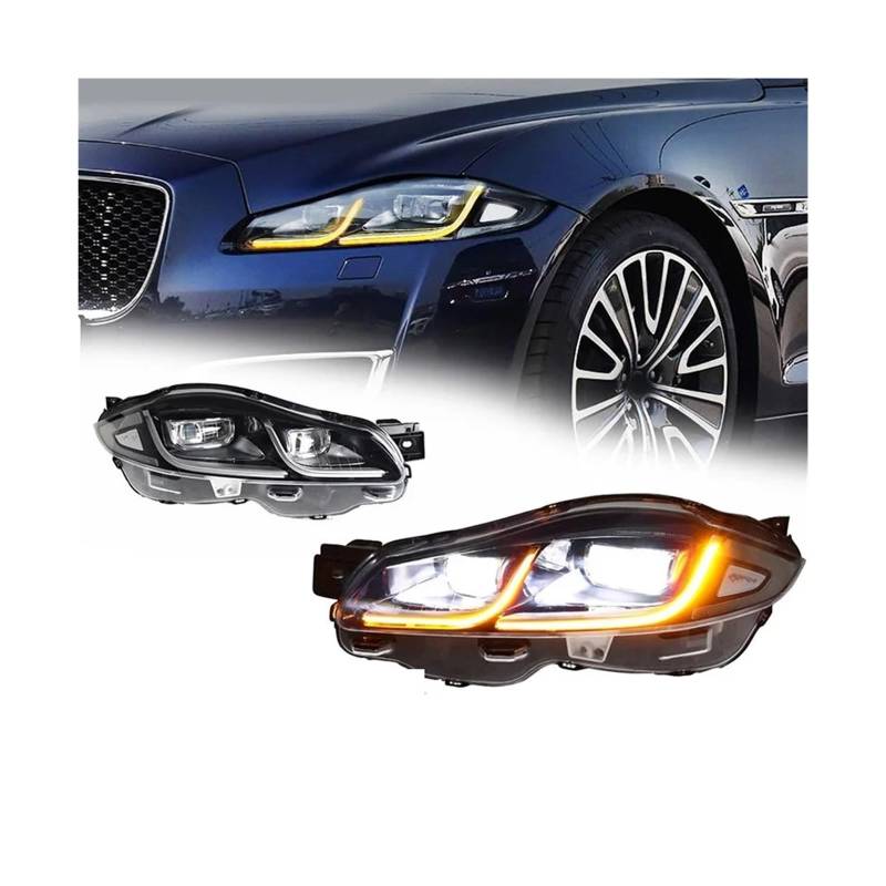 Autoscheinwerfer kompatibel for Jaguar XJ XJL 2012-2019 Neue LED-Scheinwerferbaugruppe Upgrade Hochkonfiguriertes Projektorobjektiv-Zubehör-Kit von JLPOCRBJ