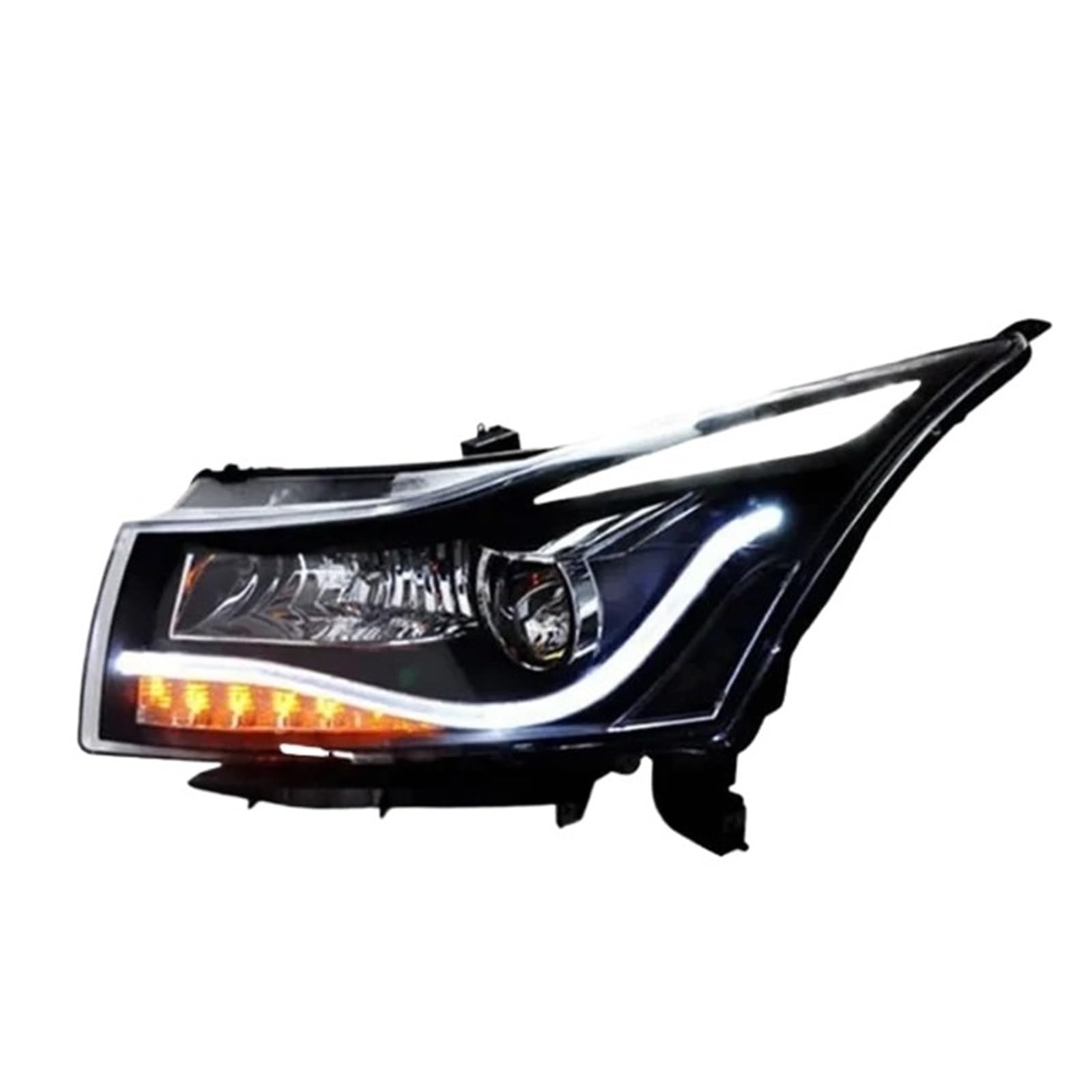 Autoscheinwerferbaugruppe, modifizierte Linse, Xenonlampe, LED-Tagfahrlicht, passend for Chevrolet Cruze 09–14.(Halogen Headlights) von JLPOCRBJ