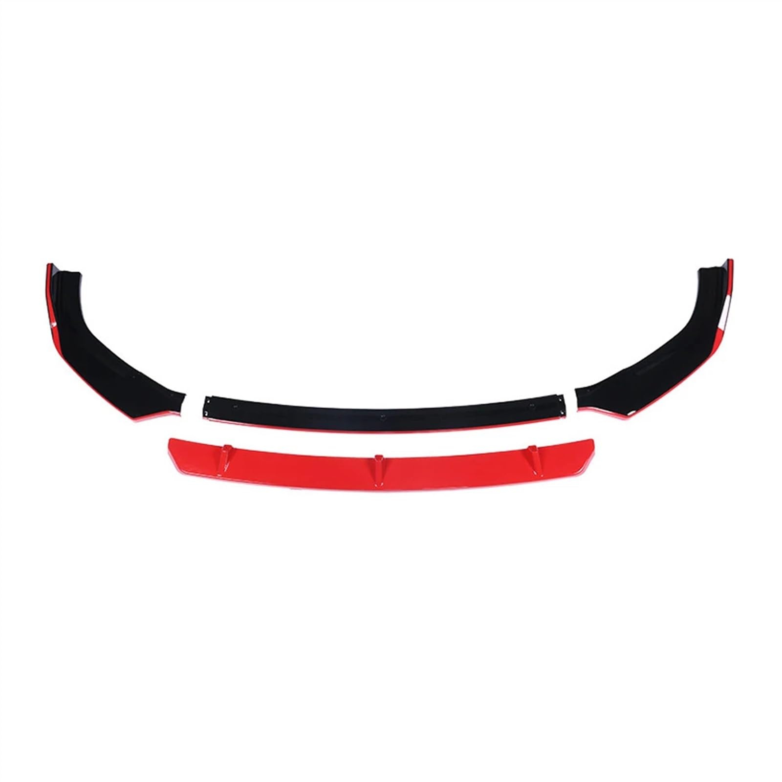 Autozubehör Frontstoßstange Lip Spoiler Splitter Diffusor Abnehmbarer Body Kit Cover Guard Kompatibel mit Audi Q3 2019 2020 2021 2022(Black Red) von JLPOCRBJ