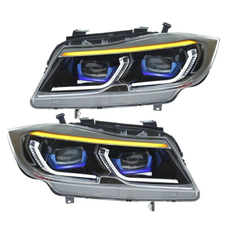 Autozubehör LED-Frontleuchten Kompatibel for BMW E90 LED-Scheinwerfer 2005-2012 Scheinwerfer 320i 325i 318i DRL Blinker Scheinwerferbaugruppe(Style a) von JLPOCRBJ