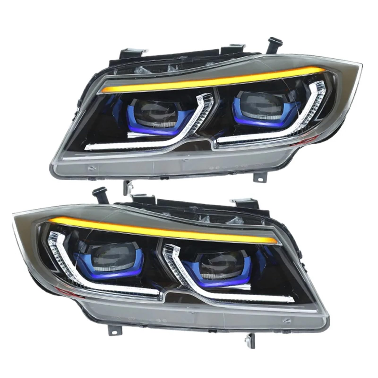 Autozubehör LED-Frontleuchten Kompatibel for BMW E90 LED-Scheinwerfer 2005-2012 Scheinwerfer 320i 325i 318i DRL Blinker Scheinwerferbaugruppe(Style c) von JLPOCRBJ