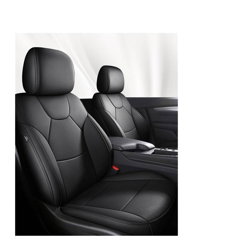 Benutzerdefinierte Autositzbezug Nappaleder for Auto kompatibel for Cadillac CT5 Autoinnenausstattung Sitzkissen Styling wasserdicht(BLACK) von JLPOCRBJ