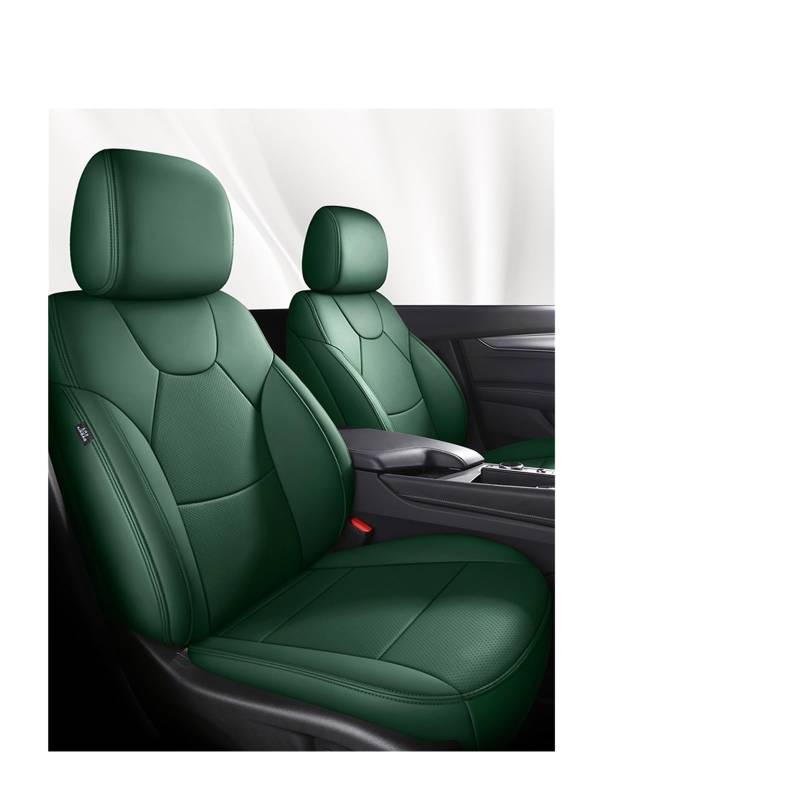 Benutzerdefinierte Autositzbezug Nappaleder for Auto kompatibel for Cadillac CT5 Autoinnenausstattung Sitzkissen Styling wasserdicht(GREEN) von JLPOCRBJ