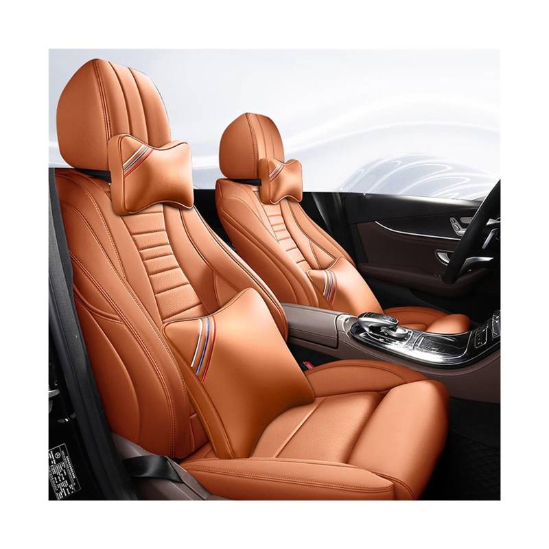 Benutzerdefinierte Autositzbezug kompatibel for Mercedes Benz E200 E260 E300 E320 E350 E400 E500 Zubehör Sitzbezug Autos Kissen Protektoren(ORANGE) von JLPOCRBJ