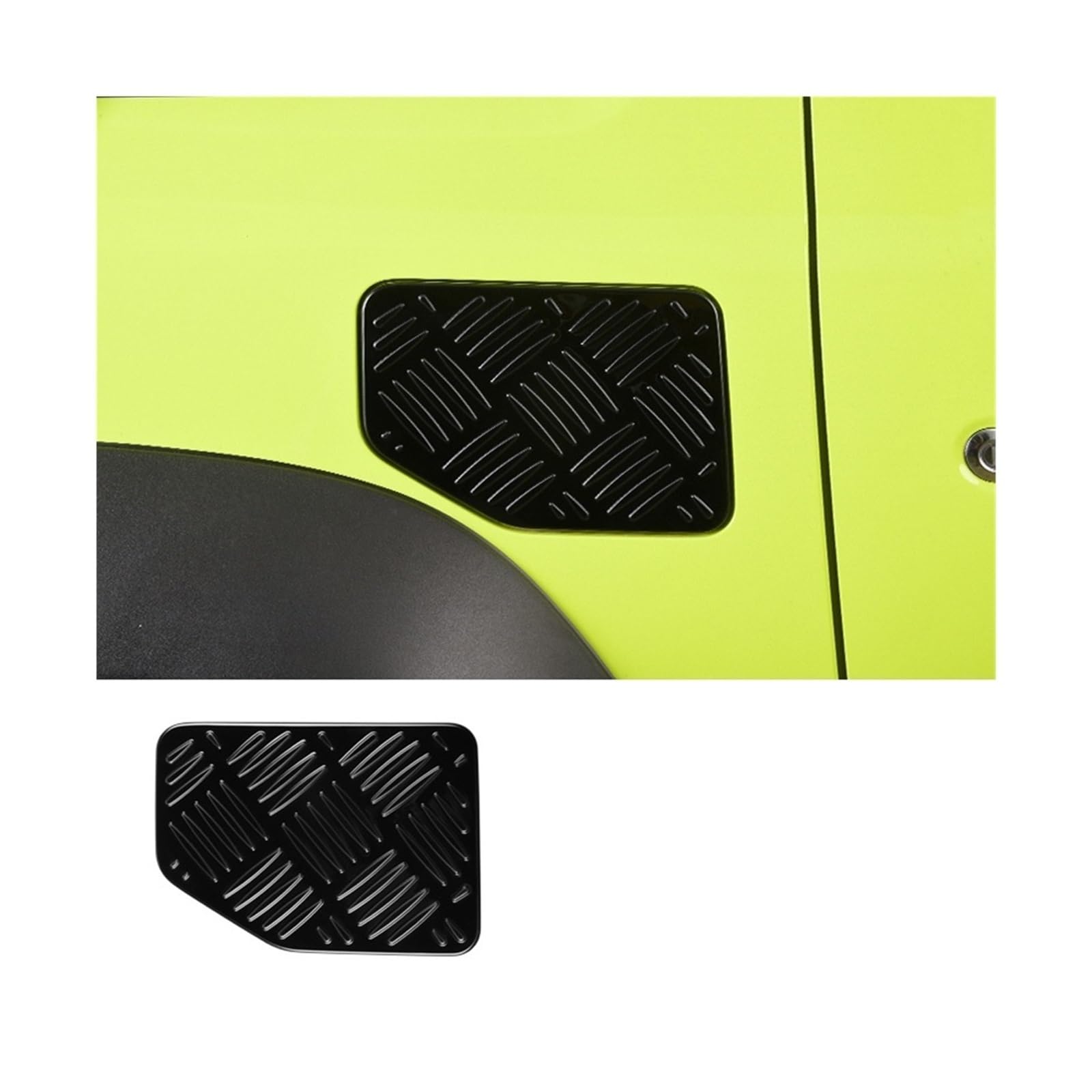 Carbon Fiber Texture Auto Tankdeckel Abdeckung Aufkleber Tankdeckel Abdeckung Trim Panel Kompatibel for Jimny Jb64 Jb74 2023 2022 2021 2020 2019(Balck) von JLPOCRBJ