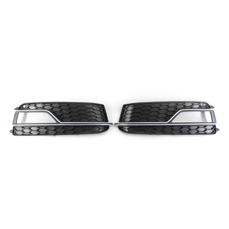 Chrom Schwarz Auto Front Nebelscheinwerfer Kühlergrill Grill Lampe Abdeckung Kompatibel for Audi A5 S-Linien S5 2013-2016 8T0807681 8T0807682K von JLPOCRBJ