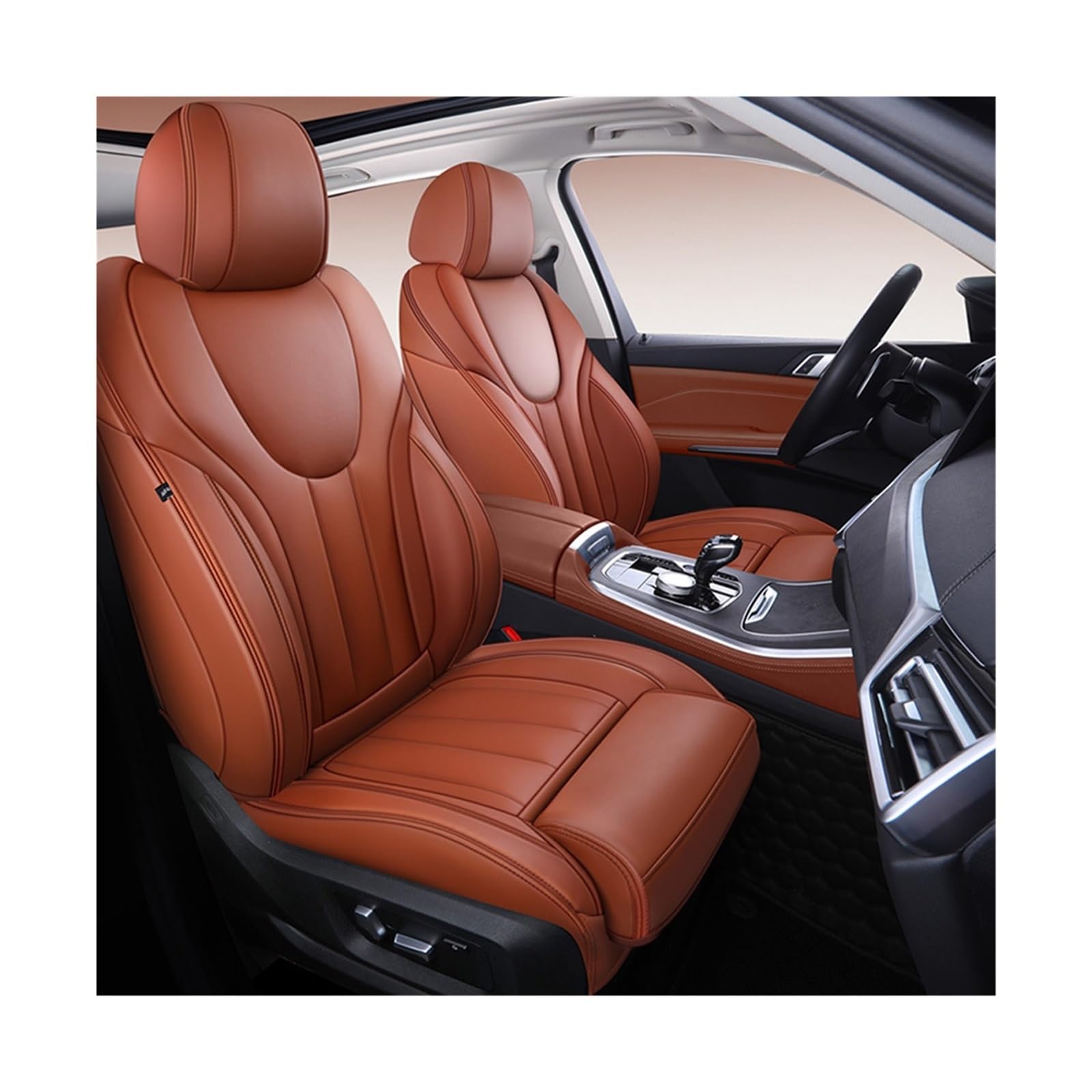 Custom Car Seat Cover Nappa Leather 7 Seats Compatible For BMW 2 Series 220D 220I 218D 225D 235I 240I Auto car Accessories Interior Woman(Orange) von JLPOCRBJ