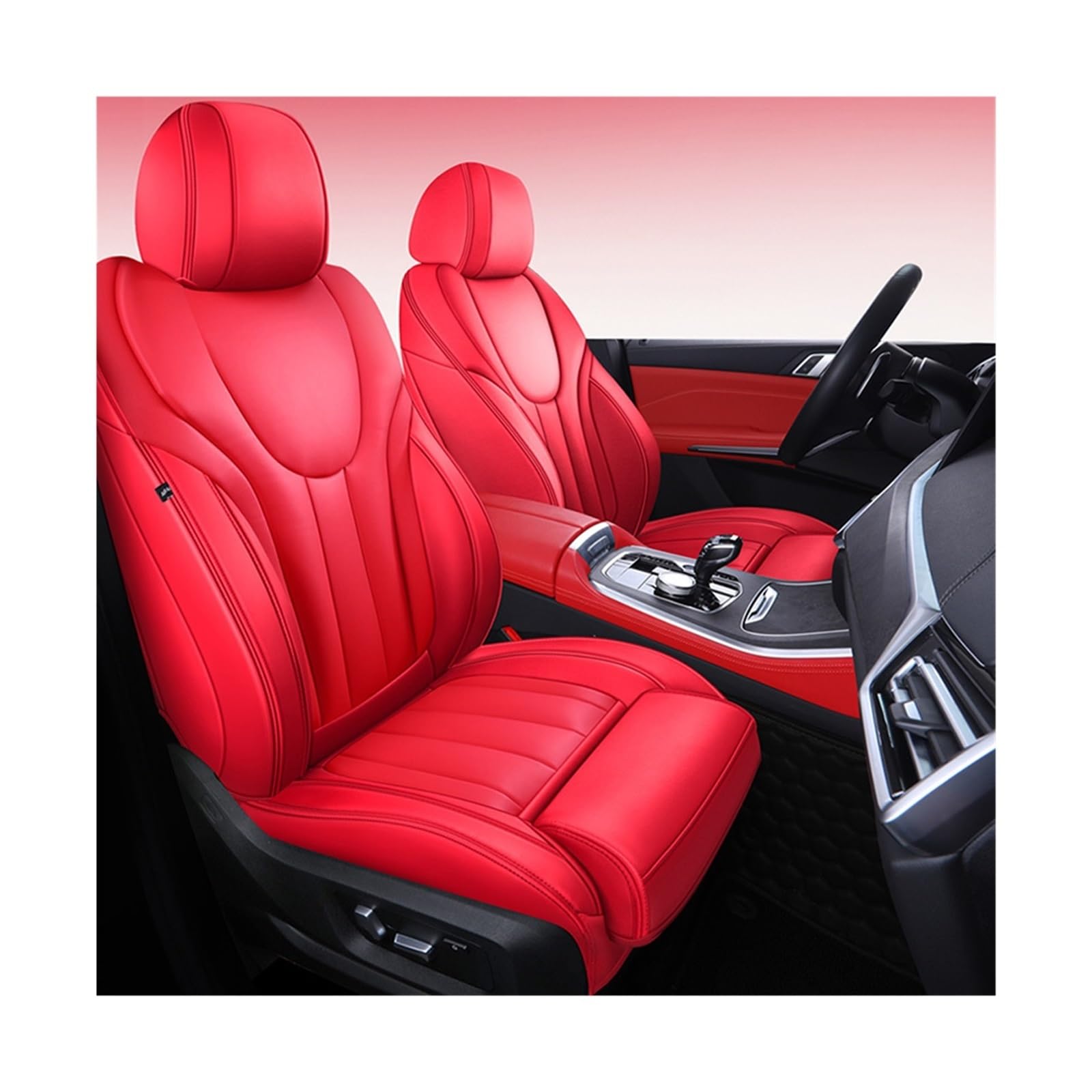 Custom Car Seat Cover Nappa Leather 7 Seats Compatible For BMW 2 Series 220D 220I 218D 225D 235I 240I Auto car Accessories Interior Woman(RED) von JLPOCRBJ