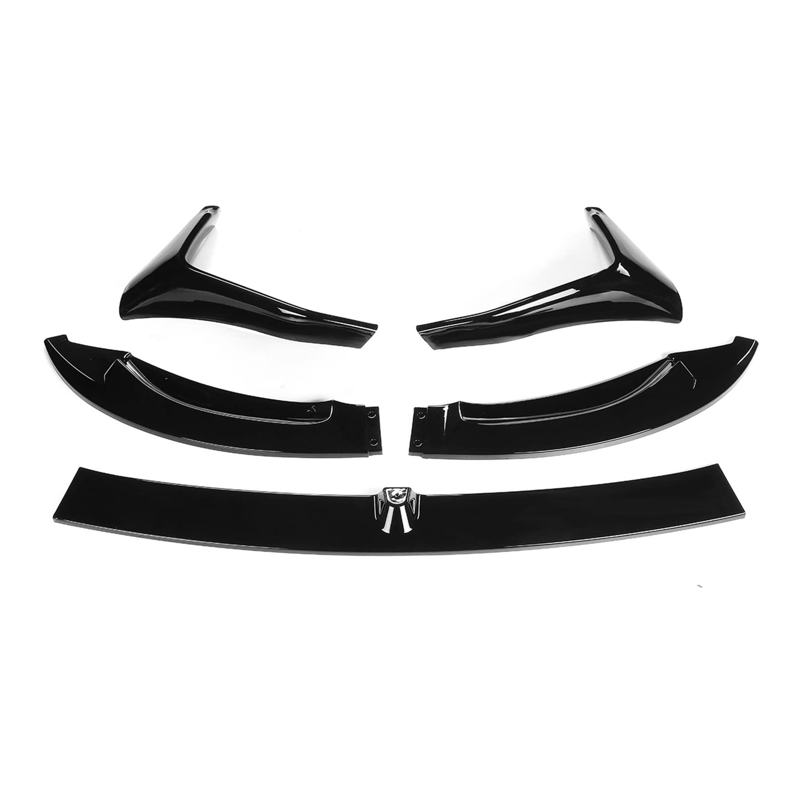 F80 Auto Frontschürze Spoiler Lip Diffusor Body Kit + Seite Splitter Schürzen Schutzfolie Kompatibel for BMW M3 M4 f80 F82 F83 2015-2020(Glossy Black) von JLPOCRBJ