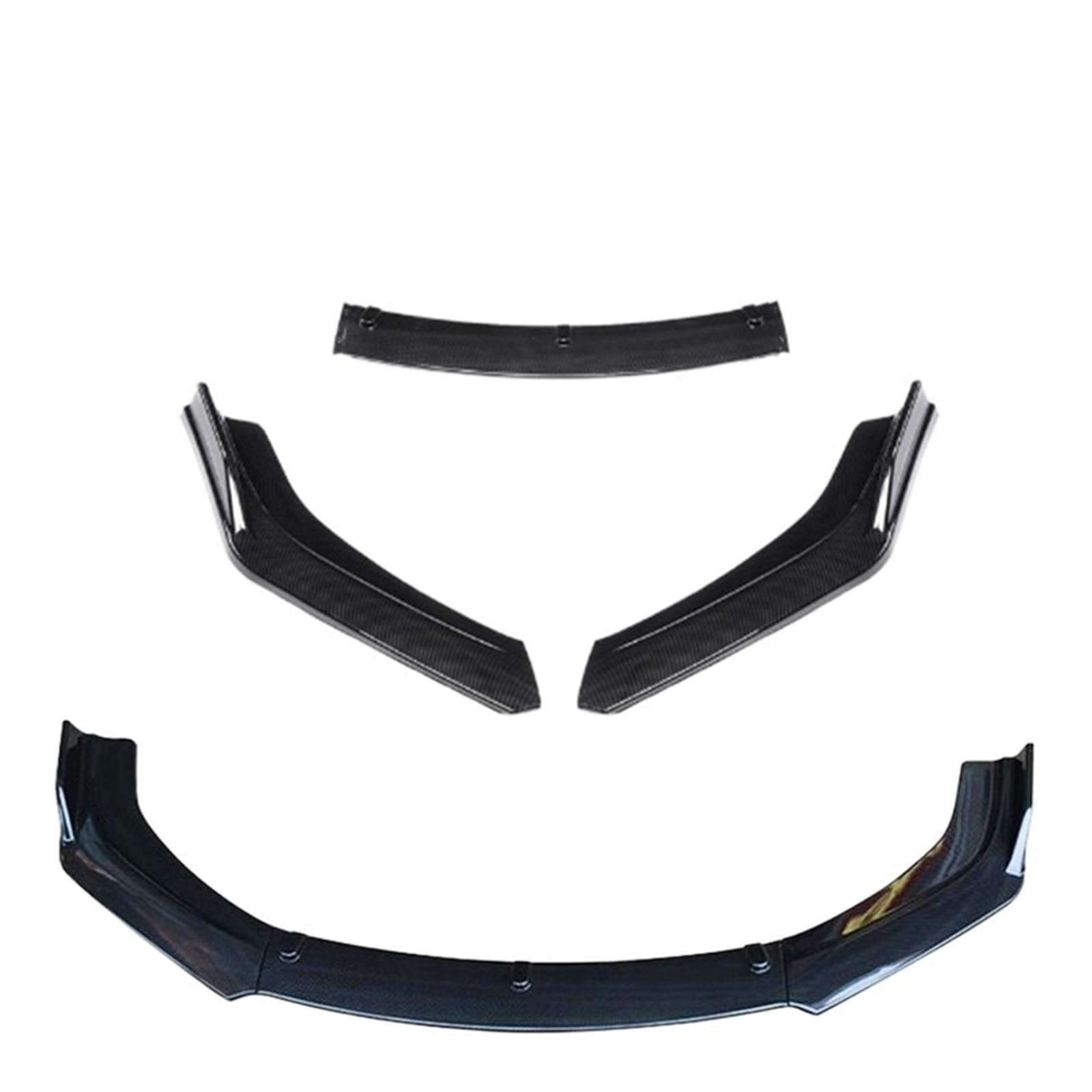 Frontstoßstangenspoiler kompatibel for VW Scirocco R 2009–2015, Schutzplatte, Lippenkörper-Set, Carbon-Oberfläche, Zierstreifen, Kinnschaufel(Carbon look) von JLPOCRBJ