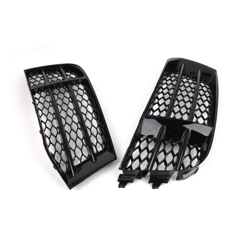 Glänzend schwarz Auto Nebelscheinwerfer Grill Lampe Abdeckung Waben Sechskant Frontgrill Grill Kompatibel for Audi RS5 B8.5 2013 2014 2015 2016 8T0807681F von JLPOCRBJ