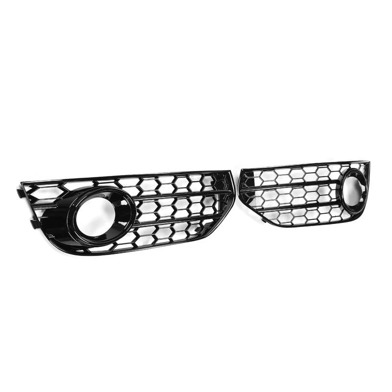 HONEYCOMB HEX, 2 x Nebelscheinwerfer-Grill fürs Auto, Nebelscheinwerfer-Abdeckung, passend for Audi A4 B8 B8.5 Allroad Quattro Wagon 2009–2015(Black) von JLPOCRBJ