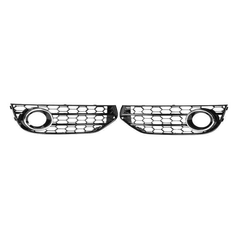 HONEYCOMB HEX, 2 x Nebelscheinwerfer-Grill fürs Auto, Nebelscheinwerfer-Abdeckung, passend for Audi A4 B8 B8.5 Allroad Quattro Wagon 2009–2015(Silver) von JLPOCRBJ