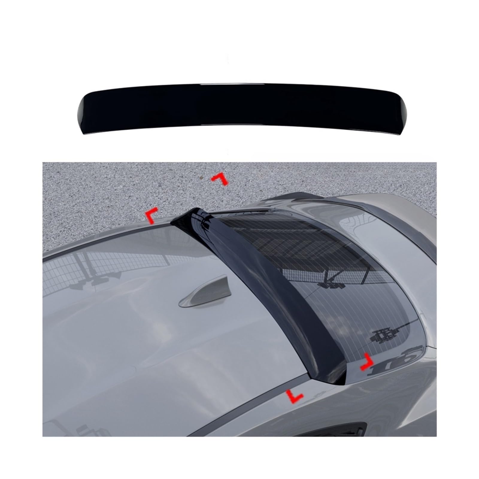 Heckflügel-Spoiler-Modifikation, Karosserie-Set, kompatibel mit Toyota GR86, Subaru BRZ 2022+(Glossy Black) von JLPOCRBJ