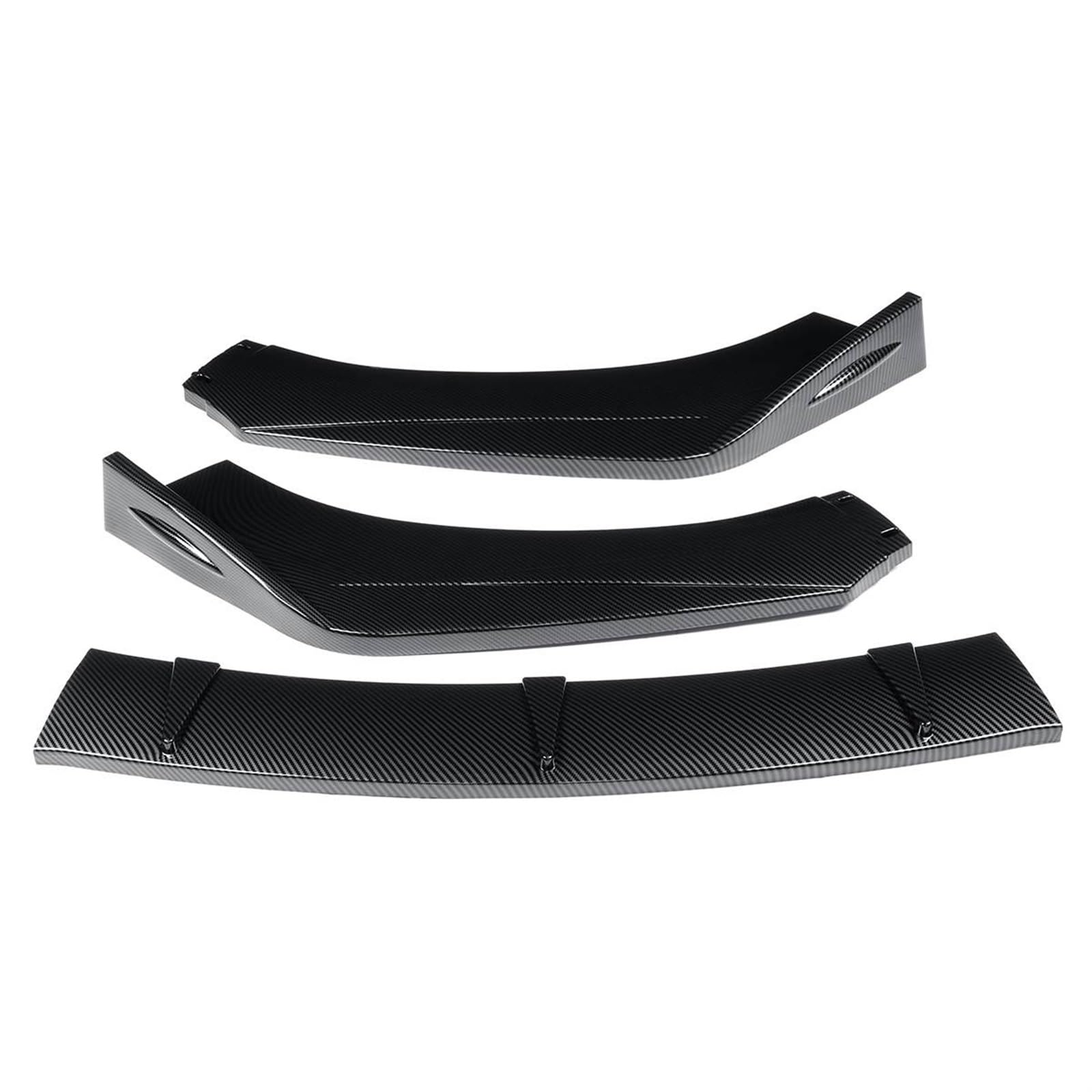 Kohlefaser-Look/Glanz/Mattschwarz, Auto-Frontstoßstangen-Splitter, Lippen-Körper-Set, Spoiler-Diffusor-Schutz, kompatibel mit Audi TT RS 2004–2019(Carbon Fiber Grain) von JLPOCRBJ