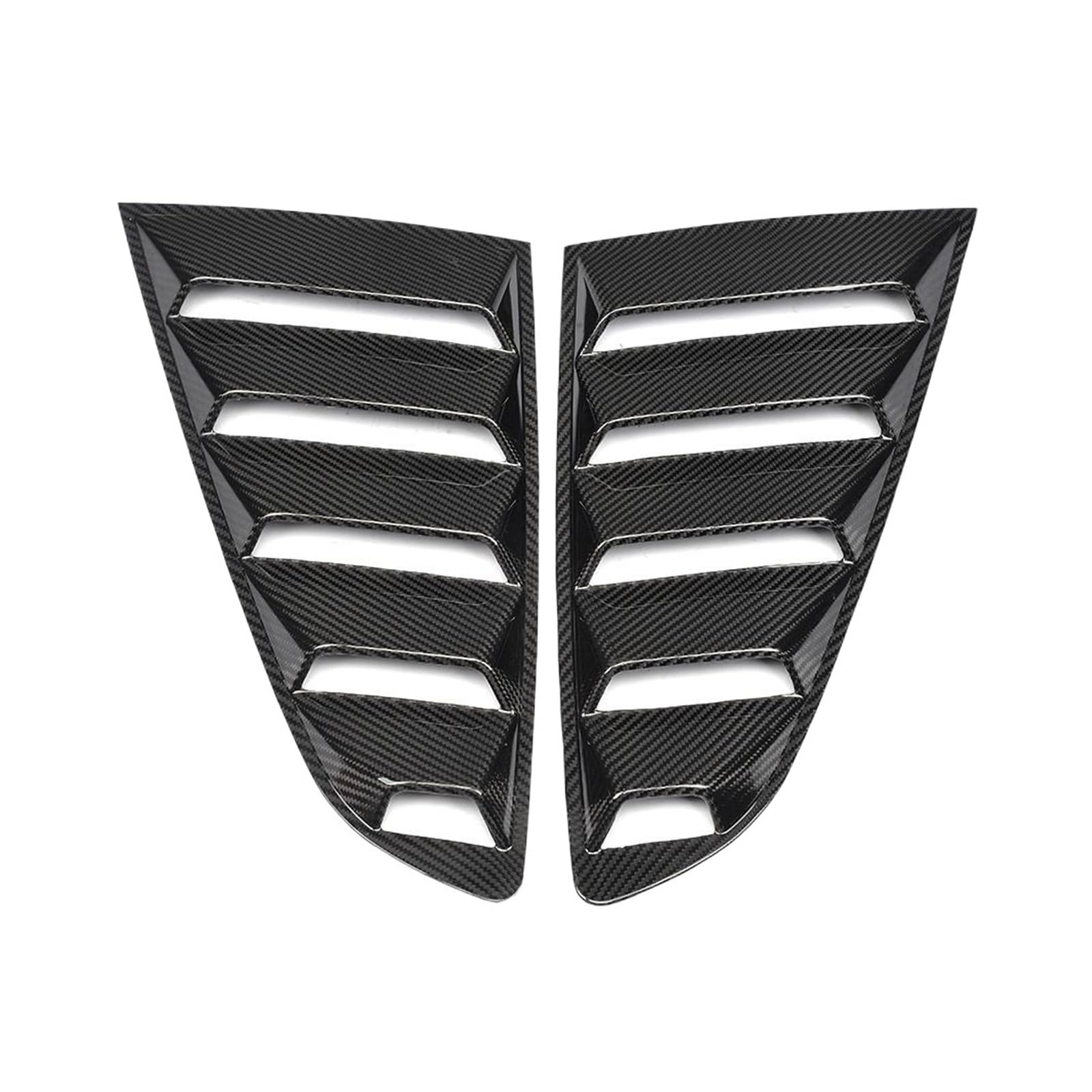 Kohlefaser-Seitenschlitz-Fensterverkleidungen, Abdeckungen, Kotflügellamellen, Schildgrills, kompatibel for Ford Mustang Coupe 2-Türer 2015 2016 2017, 2 Stück FRP(Carbon Fiber) von JLPOCRBJ