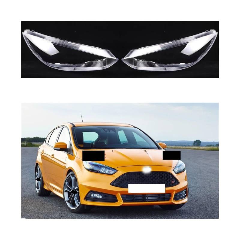 Kompatibel Kompatibel for Ford Focus 2015 2016 2017 Scheinwerfer Abdeckung Kunststoff Scheinwerfer Shell Ersatz Transparent Lampenschirm Auto Zubehör(Left and right) von JLPOCRBJ