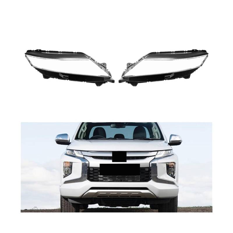 Kompatibel Kompatibel for Mitsubishi Triton L200 2020 2021 2022 Auto Frontscheinwerfer Objektivabdeckung Lampenschirm Lampcover Kopflampenlicht Glasschale(Left and Right) von JLPOCRBJ