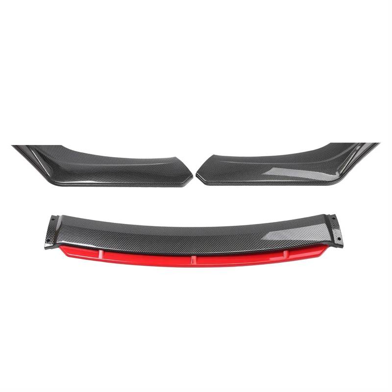 Kompatibel for AUDI A4 S4 Quattro 2005-2022 Frontstoßstange Lippe Seitensplitter Diffusor Body Kit Spoiler Guards Universal Autozubehör(Carbon Look Red) von JLPOCRBJ