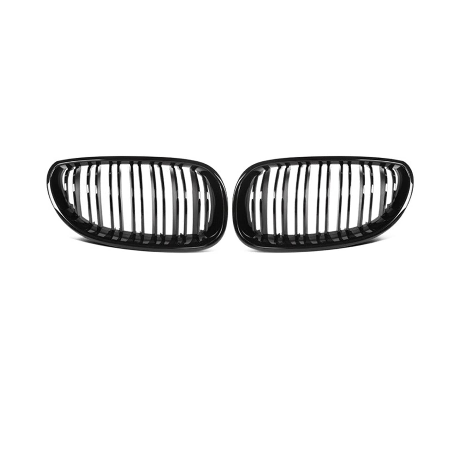 Kompatibel for BMW 5 Series E60E61 2004-2009 Doppel Linie Helle Schwarz Dumb Black Series Kühlergrill(Double Line Bright Black) von JLPOCRBJ