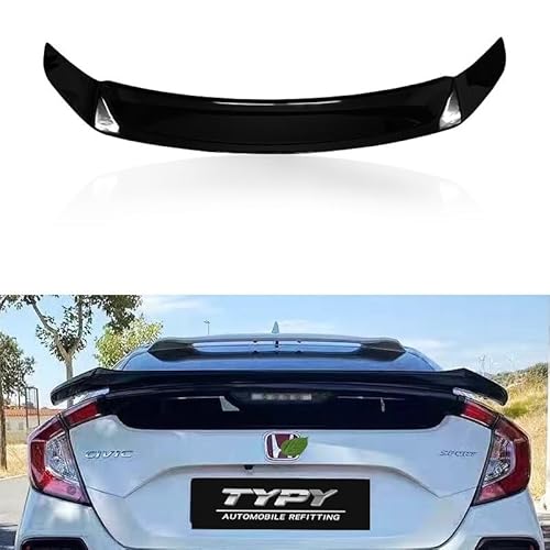 Kompatibel for Honda Hatchback 21 Civic, elektrische Hebemodifikation, Heck mit Licht, Kompressions-Sportwagen-Flügelspoiler, Auto-Wechselstrom(Tail Bright Black) von JLPOCRBJ