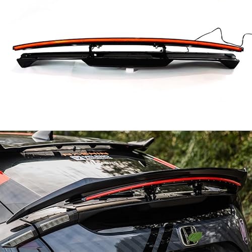 Kompatibel for Honda Hatchback 21 Civic, elektrische Hebemodifikation, Heck mit Licht, Kompressions-Sportwagen-Flügelspoiler, Auto-Wechselstrom(With Light One Set) von JLPOCRBJ