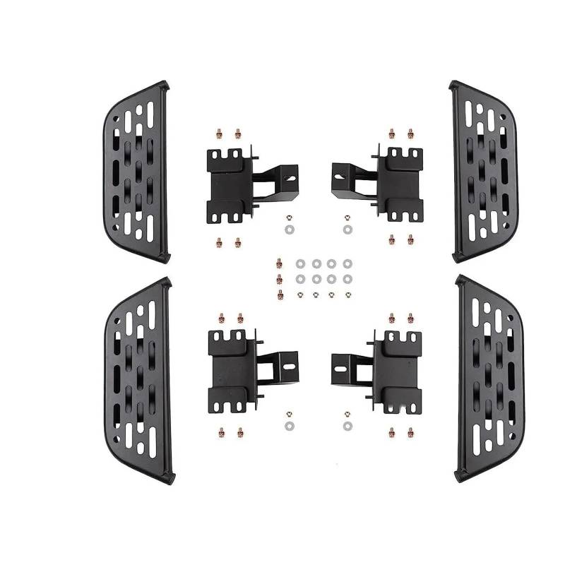 Kompatibel for Jeep Gladiator 4-türige Stahl-Seitenstufen, Trittbretter, Nerf Bar 2020–2023 von JLPOCRBJ