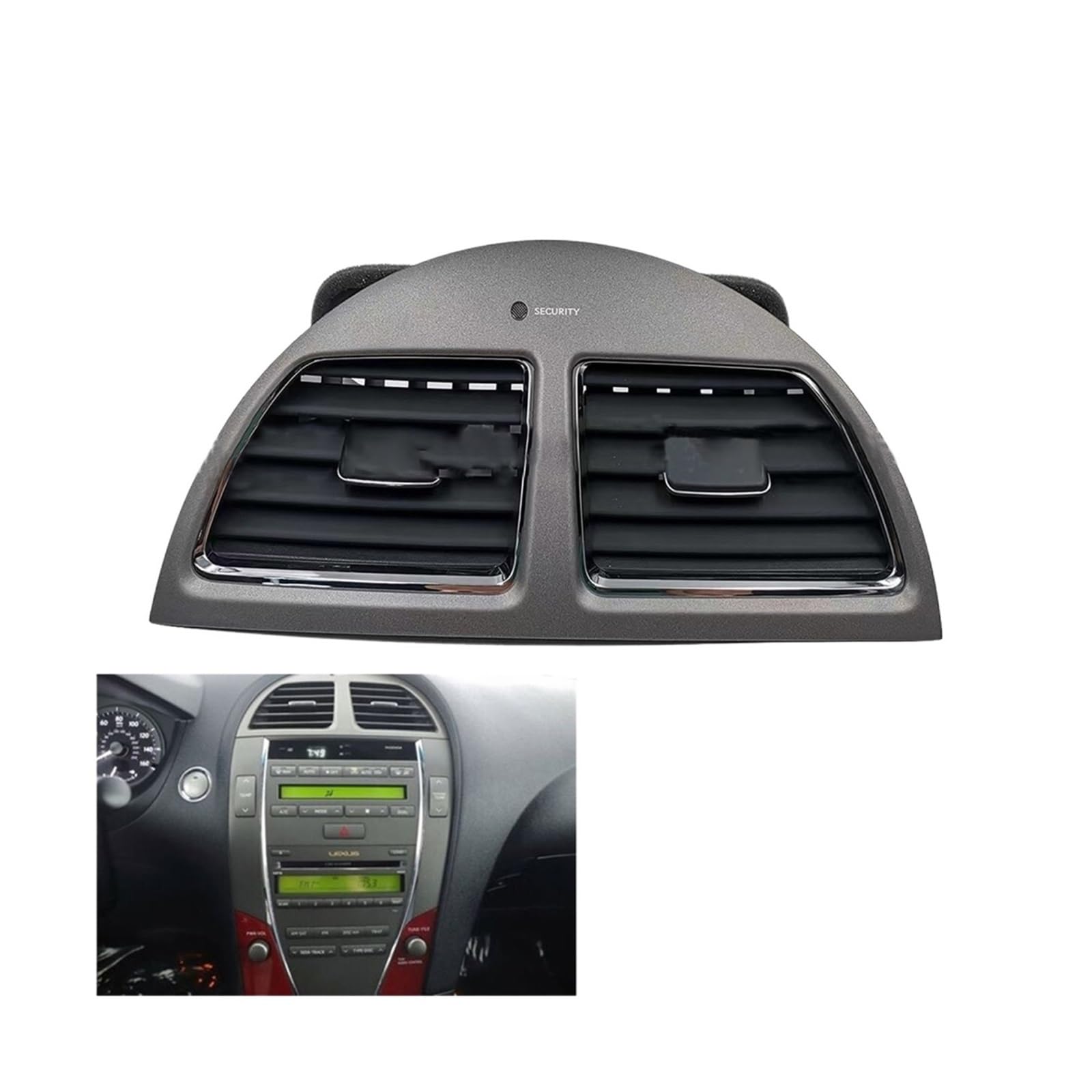 Kompatibel for Lexus ES350 2007–2009 Mittelkonsolengrill, Armaturenbrett, AC-Klimaanlagenentlüftung, 55660–33900, Auto-Entlüftungsauslassblende, Abdeckungsrahmen(Black a) von JLPOCRBJ