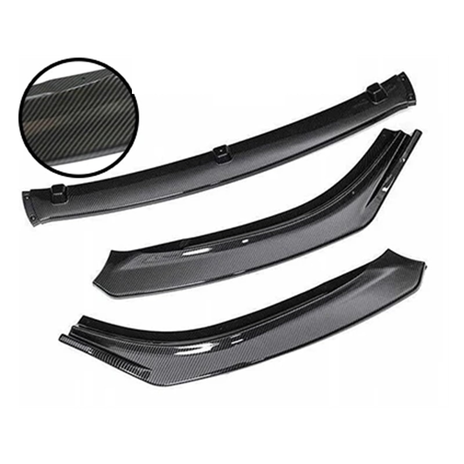 Kompatibel for Mazda 6 M6 Atenza 2014–2017, Frontstoßstange, Lippe, unterer Kühlergrill, Spoilerschutz, Body-Kit, Diffusor-Abdeckung, Aufkleber, Verkleidung, Auto-Styling(Carbon Fiber Look) von JLPOCRBJ