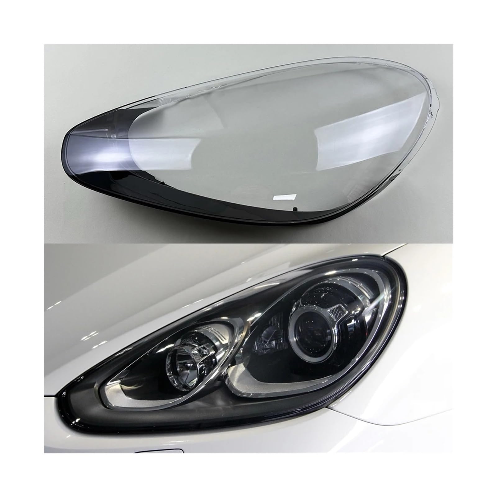 Kompatibel for Porsche Cayenne 2015 2016 2017 Autozubehör Scheinwerferabdeckung Transparenter Lampenschirm Lampen Scheinwerfer Shell Objektiv Plexiglas(2PCS left and right) von JLPOCRBJ