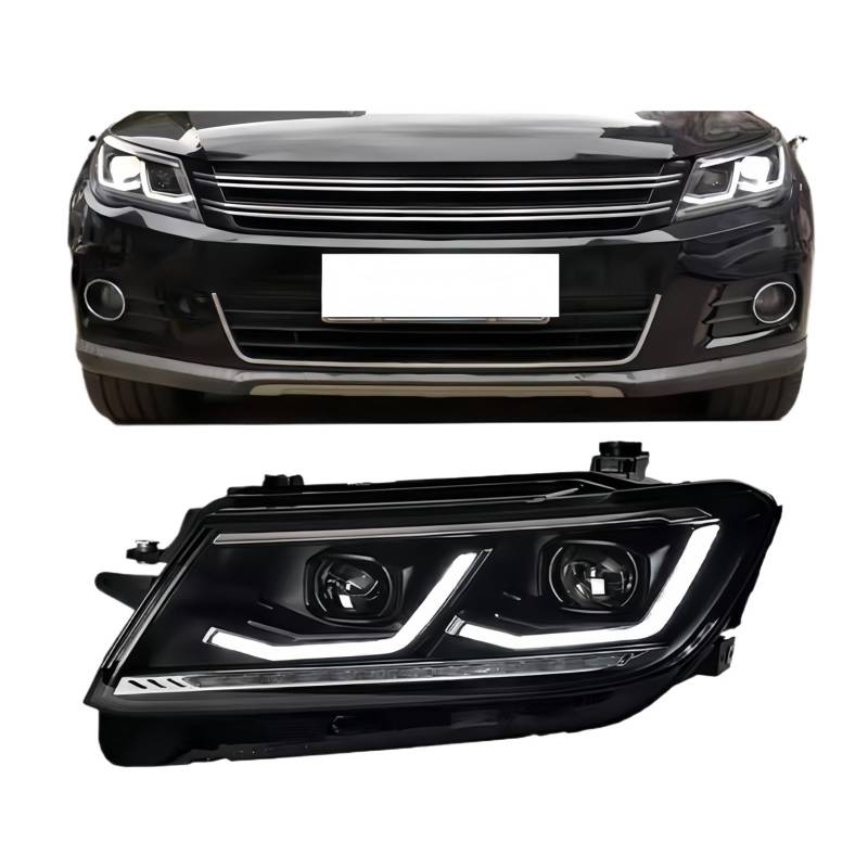 Kompatibel for Tiguan Scheinwerferbaugruppe 09-21 Kompatibel for Tiguan L Modifizierte neue LED-Tagfahrlicht-Scheinwerfer(Style d) von JLPOCRBJ