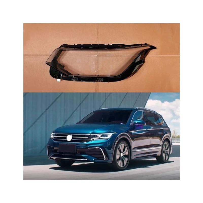 Kompatibel for VW Tiguan 2022 2023 Autoscheinwerferschale Scheinwerferabdeckung Scheinwerferlinse Scheinwerferglas Auto-Scheinwerferabdeckung(NO.1 A Pair) von JLPOCRBJ