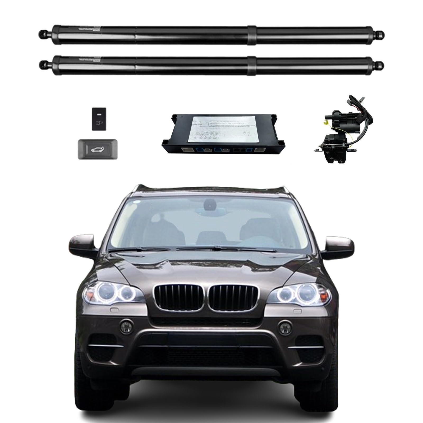 Kompatibel mit BMW X5 (E70) 2008–2013, Auto mit Saugverriegelung, elektrischer Heckklappe, Hecktür, elektrischem Hubtor, automatisches Öffnen und Schließen des Kofferraums(With kick sensor) von JLPOCRBJ