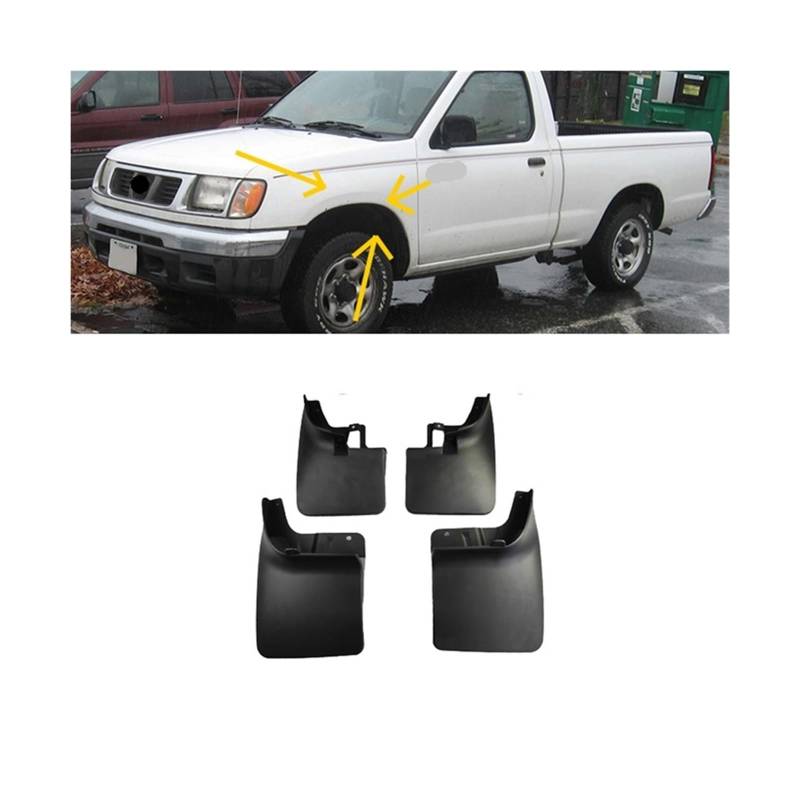 Kotflügel Kompatibel for Nissan Navara NP300 PickUp D22 1998~2004 2005 2003 2002 Schlamm Vorderräder Kotflügel Schmutzfänger Auto Zubehör 2000(No wheel eyebrows) von JLPOCRBJ