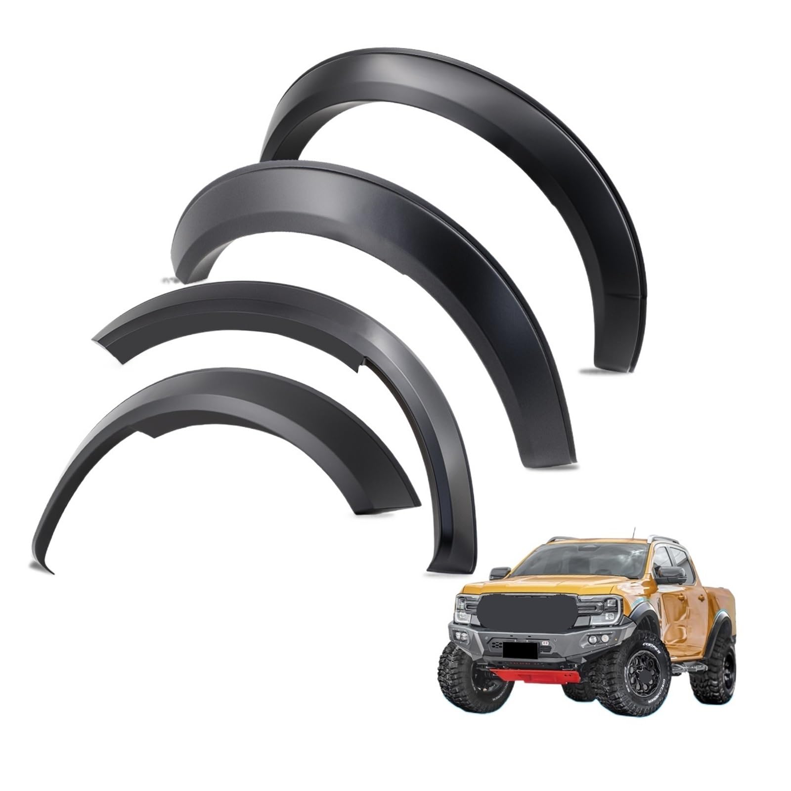 Kotflügelverbreiterungen Radlauf kompatibel for Ford Ranger T9 2022 2023+ NEXT-GEN WILDTRAK SPORT XLT XLS XL mit Front Bulbar 4X4 Autozubehör von JLPOCRBJ