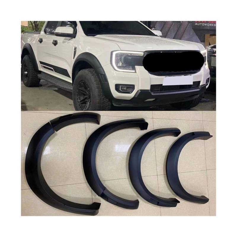 Kotflügelverbreiterungen Radlaufschutz kompatibel for Ford Ranger T9 2022 2023+ WILDTRAK SPORT XLT XLS XL 4X4 Autozubehör Kotflügel(SPORT) von JLPOCRBJ