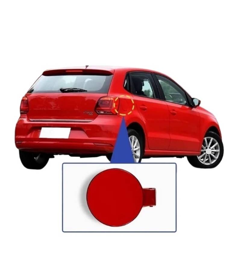 Kraftstoffeinfüllklappe, Tankabdeckung, kompatibel for Polo 6R 2011–2018, Auto-Tankdeckel, Öldeckel, Kraftstoffgasdeckel, Abdeckklappe(Red) von JLPOCRBJ