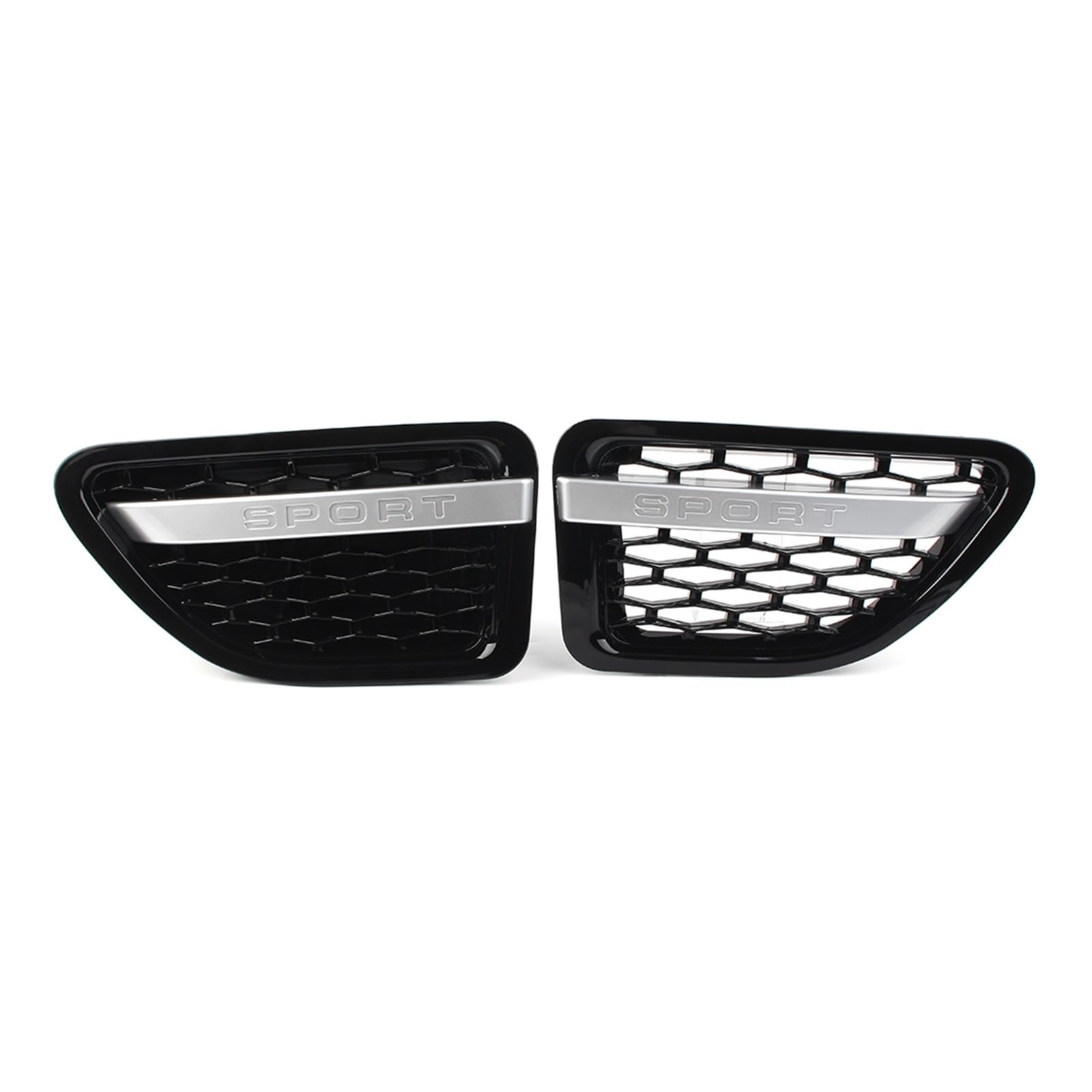 L320 2005-2009 Vorderseite Kotflügel Air Vent Grille Auto Zubehör Kompatibel for Land Rover Range Rover Sport 2005 2006 2007 2008 2009(Black black silver) von JLPOCRBJ