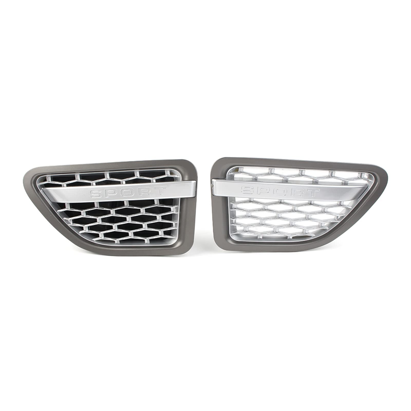 L320 2005-2009 Vorderseite Kotflügel Air Vent Grille Auto Zubehör Kompatibel for Land Rover Range Rover Sport 2005 2006 2007 2008 2009(Gray silver silver) von JLPOCRBJ