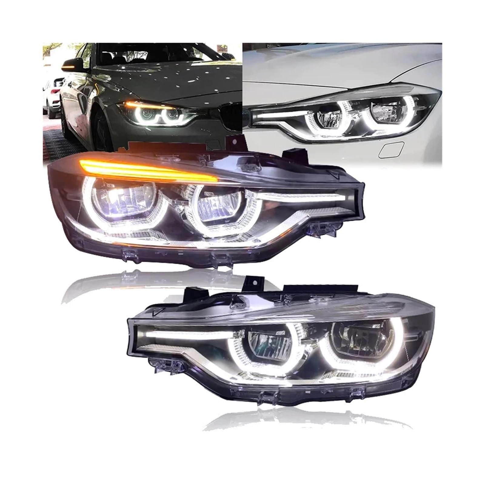 LED-Scheinwerferbaugruppe Kompatibel for BMW F30 F35 320i 328i 335i 3er-Serie 2013-2018 Ersetzen Sie Halogen-Xenon-Scheinwerfer-Autozubehör(Replace Xenon) von JLPOCRBJ