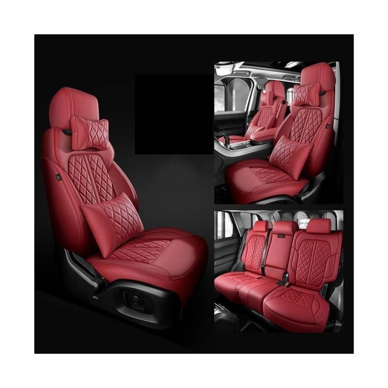 Maßgeschneiderte Autositzbezüge kompatibel for Citroen alle Modelle C4-Aircross C4-PICASSO C5 C2 C4 C6 C3-XR C5X C-Elysee C-Triomphe Sitzbezug(WINE RED) von JLPOCRBJ